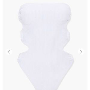 White strapless one piece forever 21 swimsuit